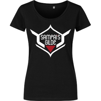 AyeSam AyeSam - Sampai's Gilde weiß T-Shirt Girlshirt schwarz