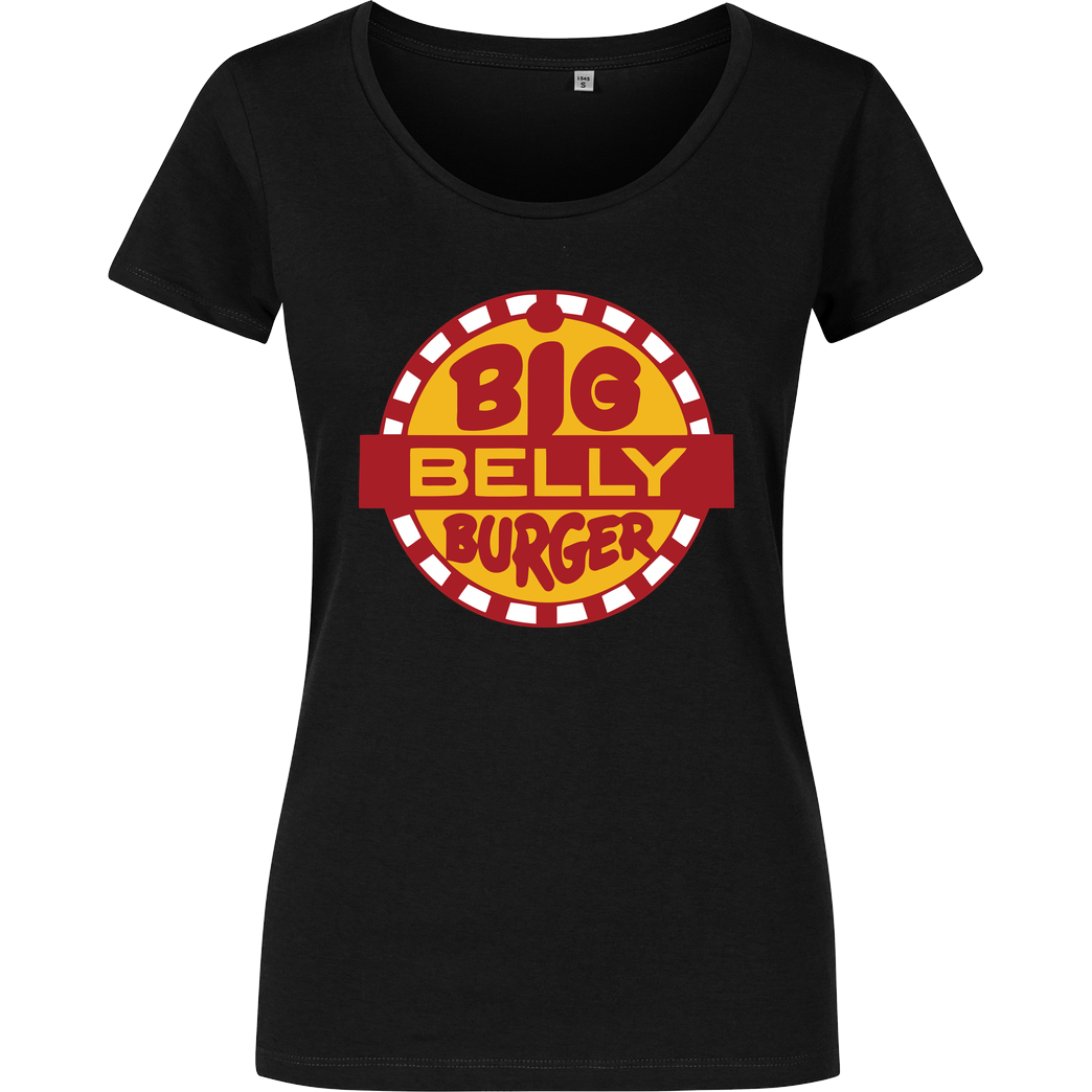 3dsupply Original Big Belly Burger T-Shirt Girlshirt schwarz