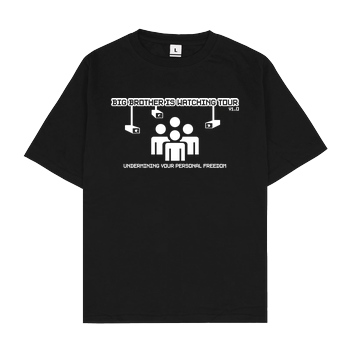 None "Big Brother"-Tour T-Shirt Oversize T-Shirt - Black