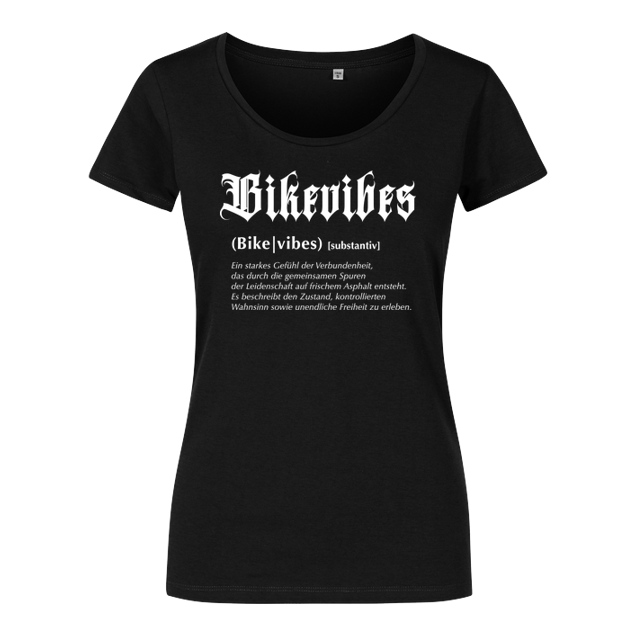 Alexia - Bikevibes - Collection - Definition Shirt front - T-Shirt - Girlshirt schwarz
