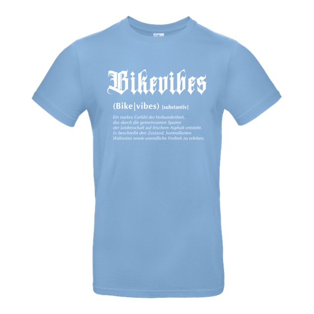 Alexia - Bikevibes - Collection - Definition Shirt front - T-Shirt - B&C EXACT 190 - Sky Blue