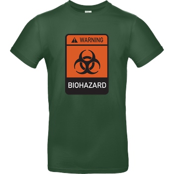 None Biohazard T-Shirt B&C EXACT 190 -  Bottle Green