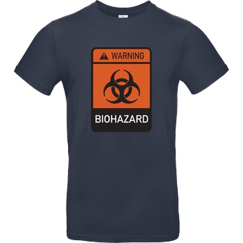 None Biohazard T-Shirt B&C EXACT 190 - Navy