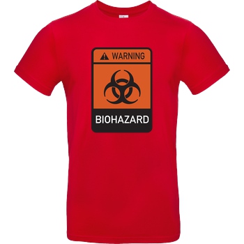 None Biohazard T-Shirt B&C EXACT 190 - Red