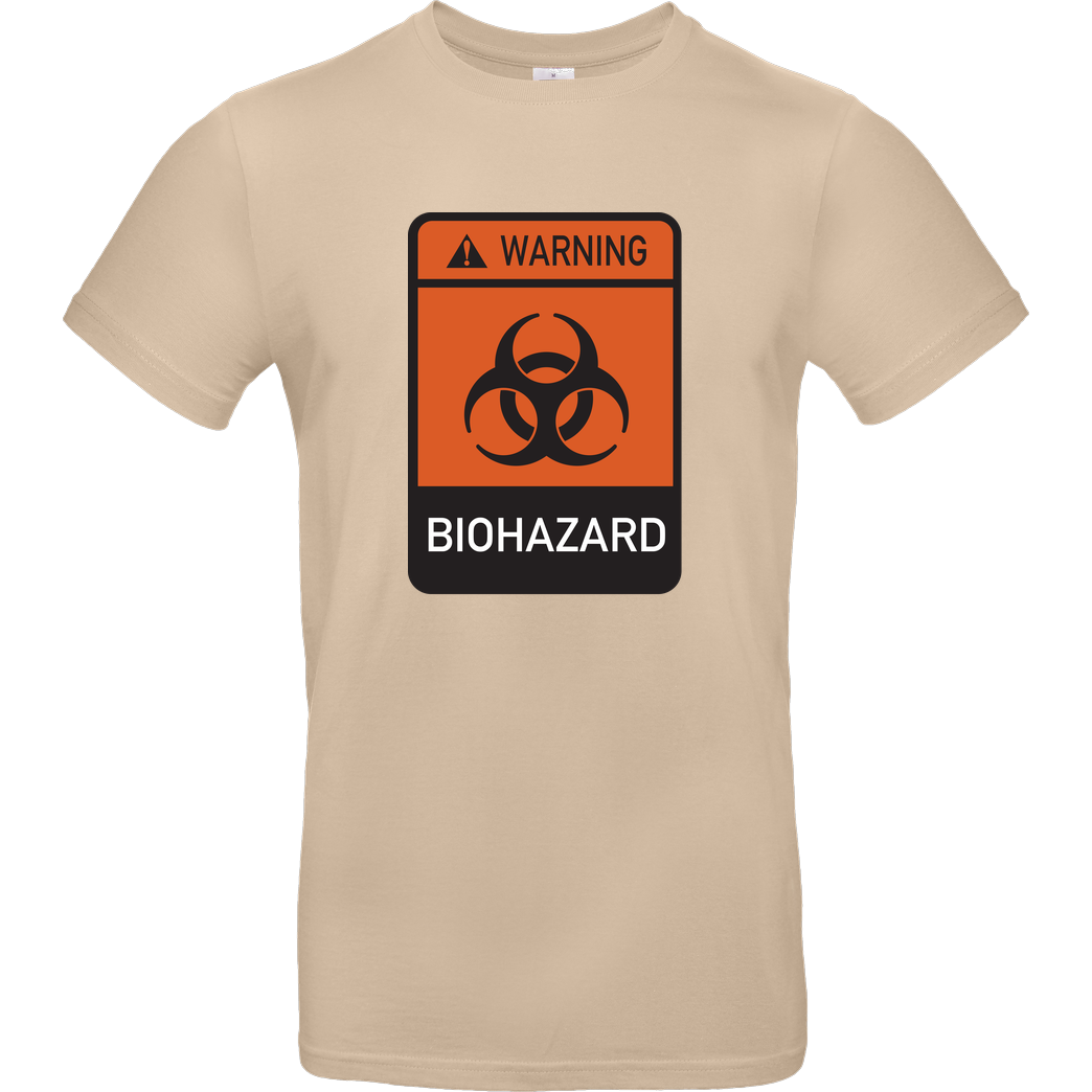 None Biohazard T-Shirt B&C EXACT 190 - Sand