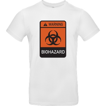 None Biohazard T-Shirt B&C EXACT 190 -  White