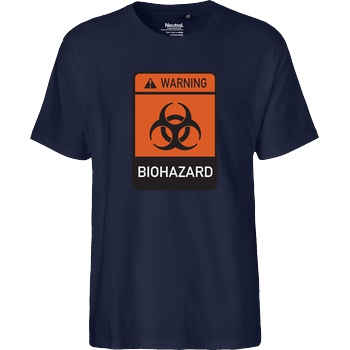 None Biohazard T-Shirt Fairtrade T-Shirt - navy