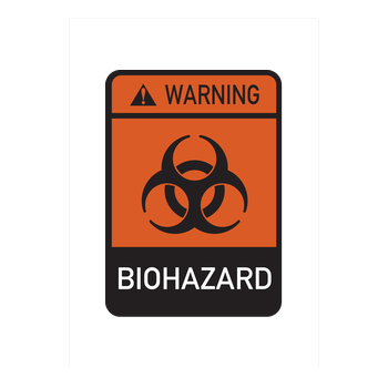 Biohazard Kunstdruck weiss