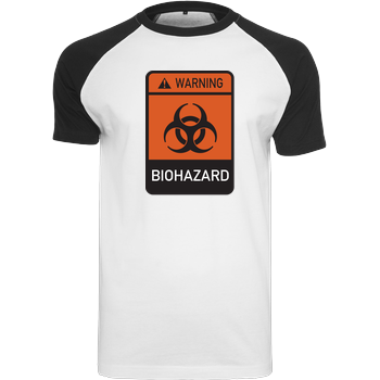 Biohazard Raglan Tee white