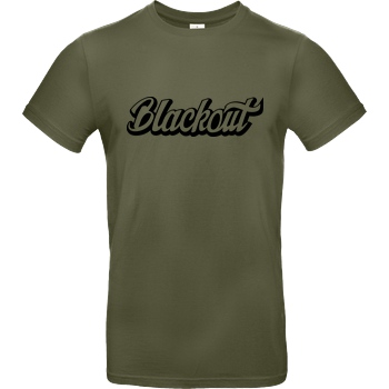 None Blackout - Script Logo T-Shirt B&C EXACT 190 - Khaki