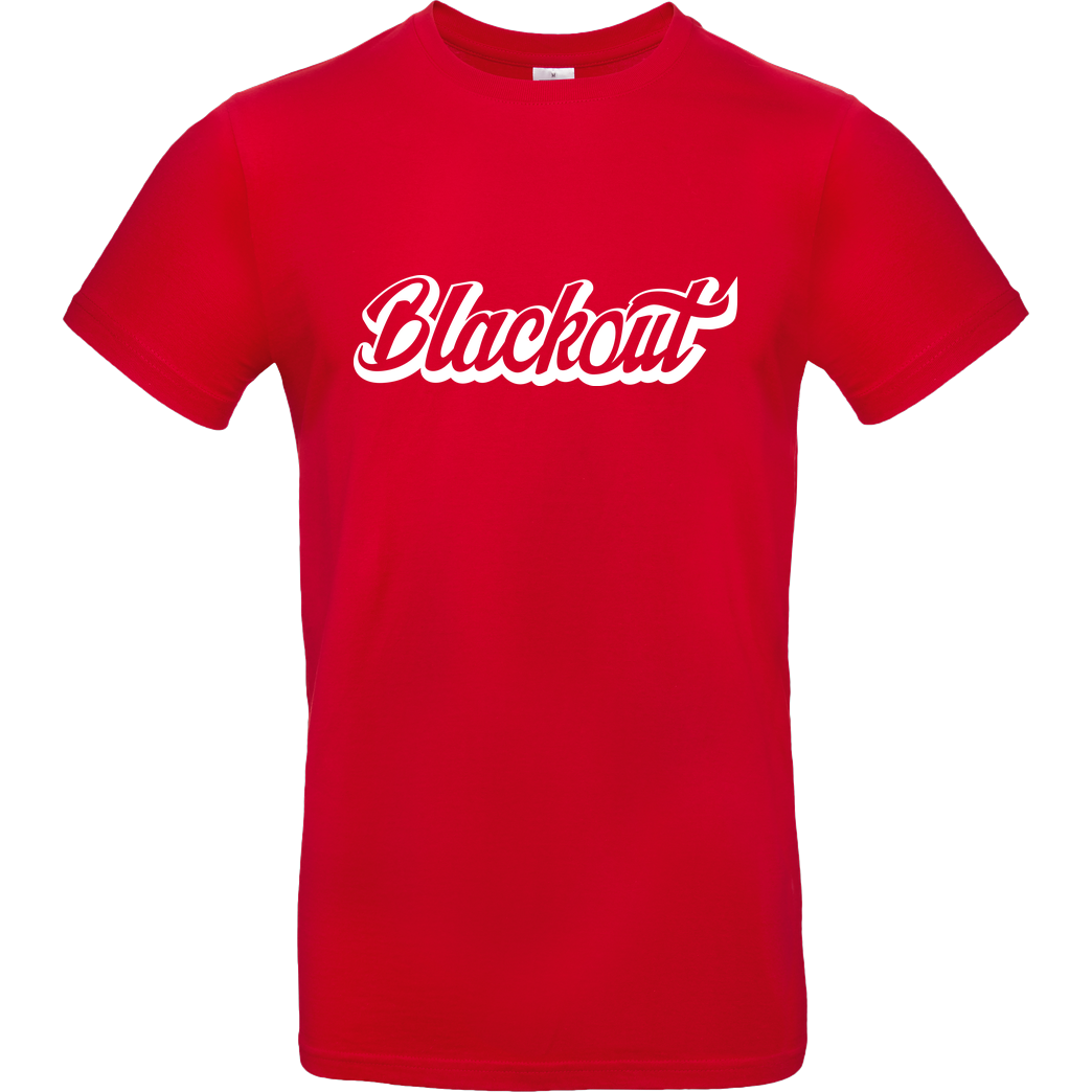 Blackout Blackout - Script Logo T-Shirt B&C EXACT 190 - Red