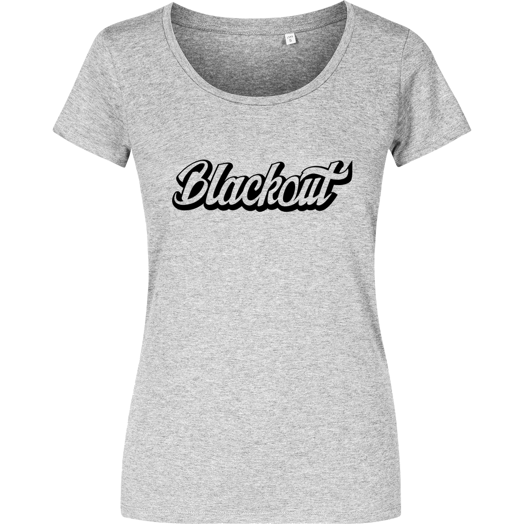 None Blackout - Script Logo T-Shirt Girlshirt heather grey