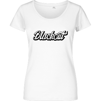 None Blackout - Script Logo T-Shirt Girlshirt weiss