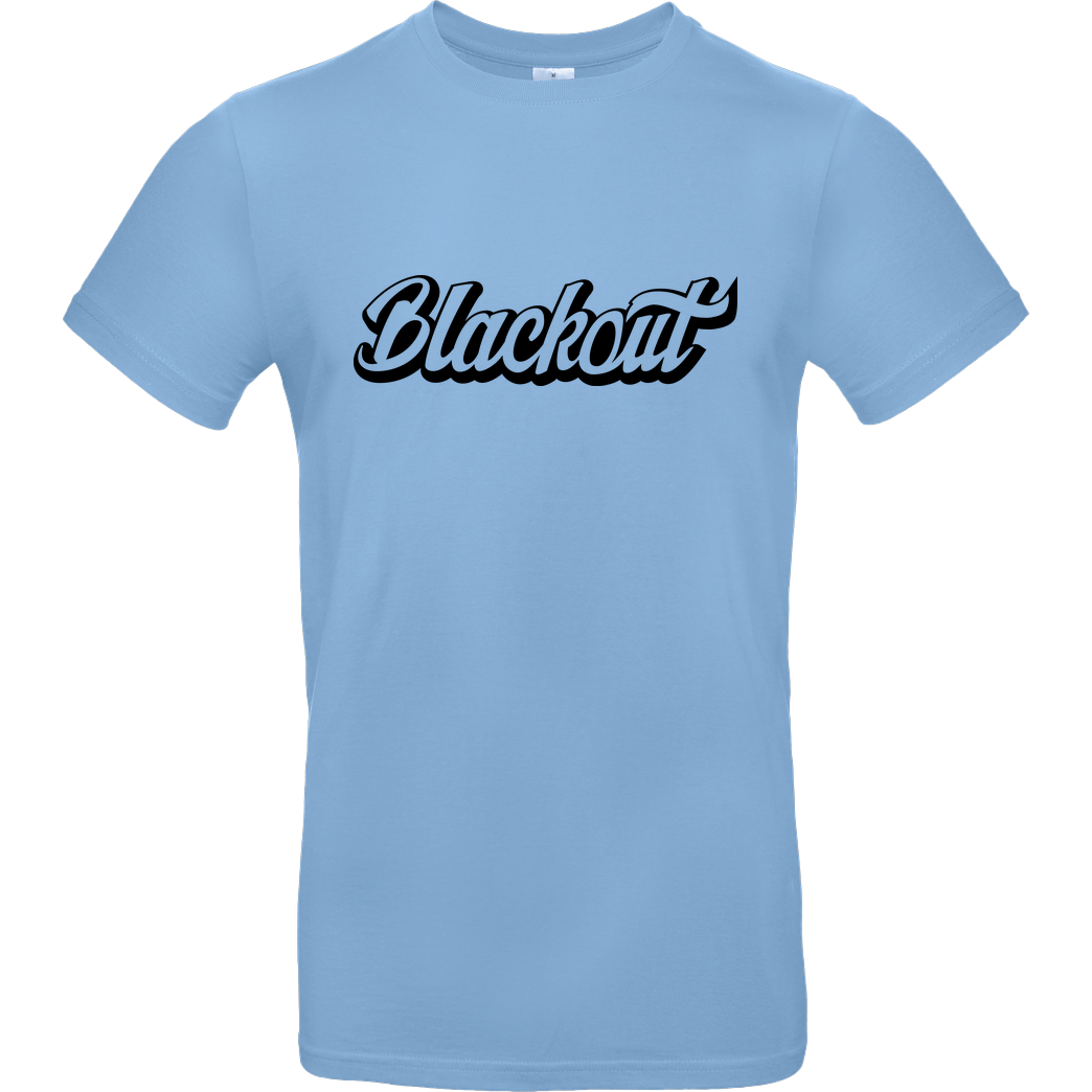 None Blackout - Script Logo T-Shirt B&C EXACT 190 - Sky Blue