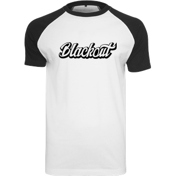 None Blackout - Script Logo T-Shirt Raglan Tee white