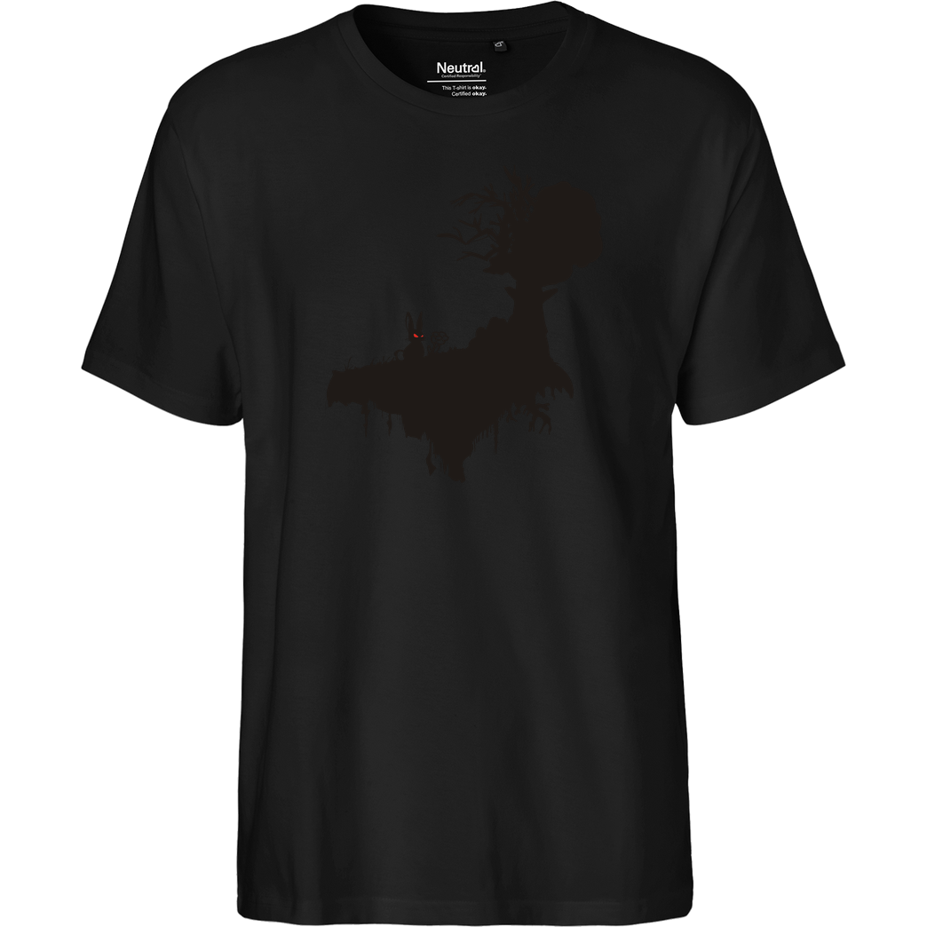Lone Lobo Böses Hasi T-Shirt Fairtrade T-Shirt - black