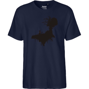 Lone Lobo Böses Hasi T-Shirt Fairtrade T-Shirt - navy