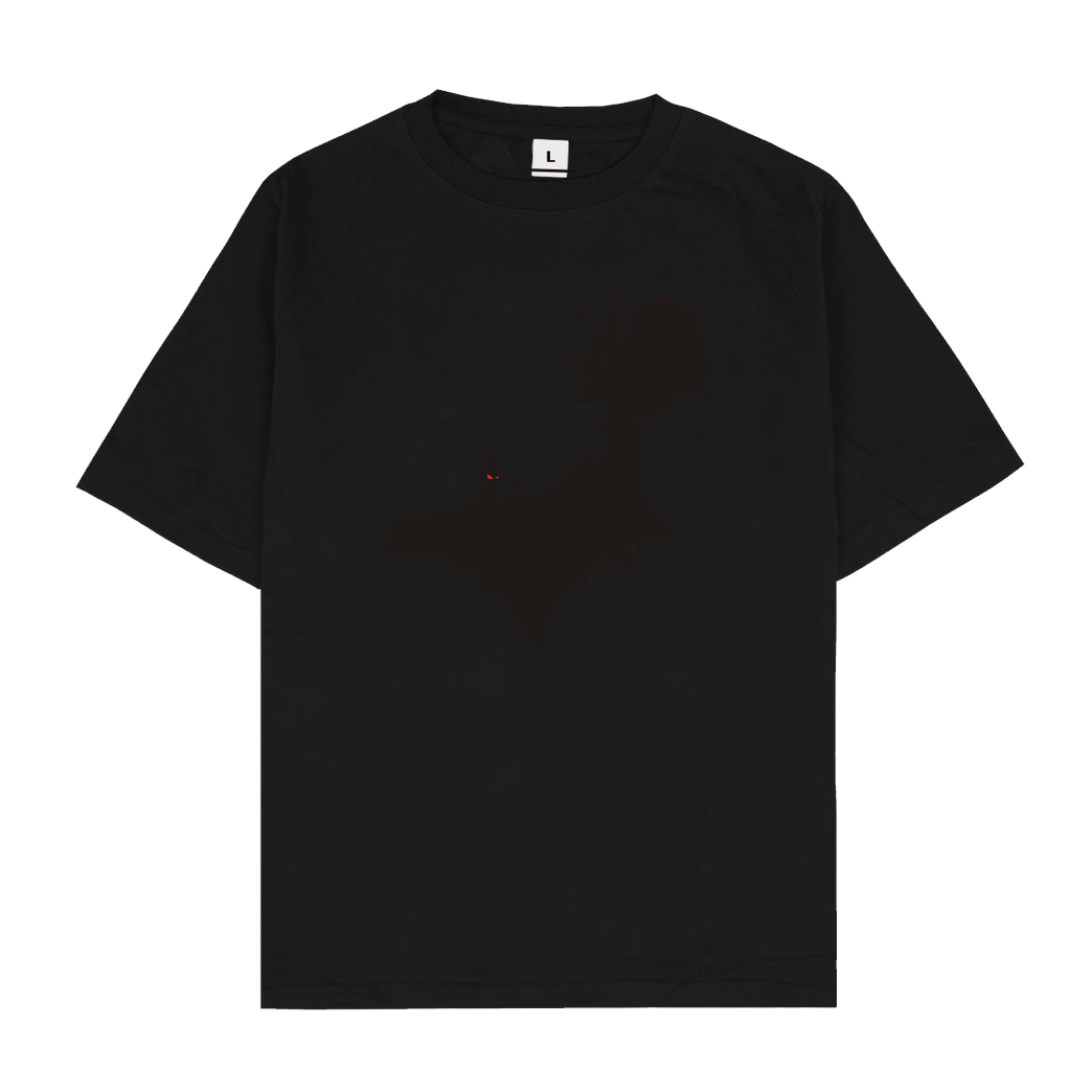 Lone Lobo Böses Hasi T-Shirt Oversize T-Shirt - Black