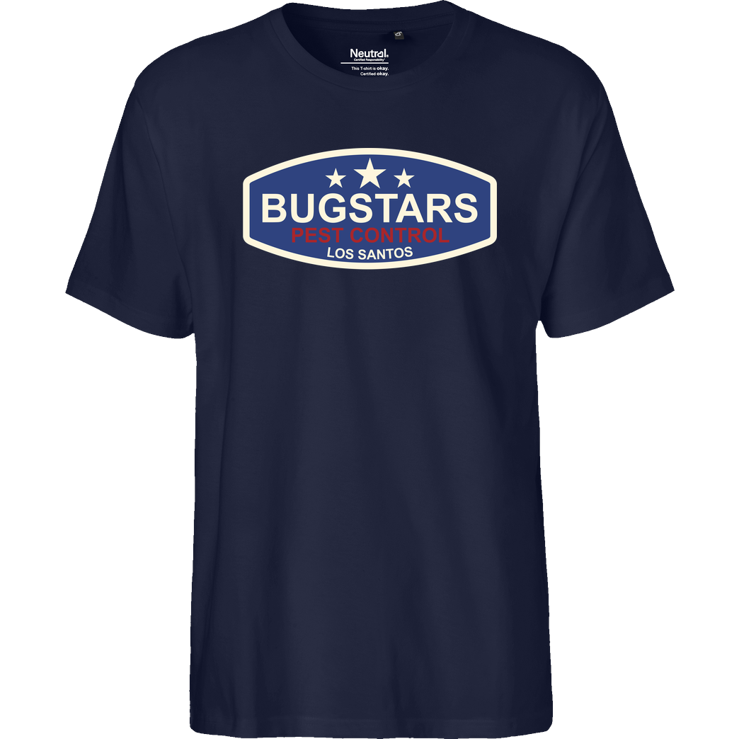 3dsupply Original Bugstars Pest Control T-Shirt Fairtrade T-Shirt - navy