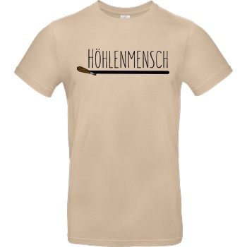 BumsDoggie BumsDoggie - Höhlenmensch T-Shirt B&C EXACT 190 - Sand