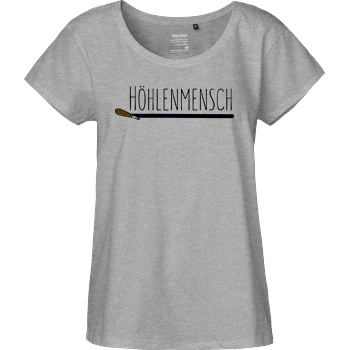BumsDoggie BumsDoggie - Höhlenmensch T-Shirt Fairtrade Loose Fit Girlie - heather grey