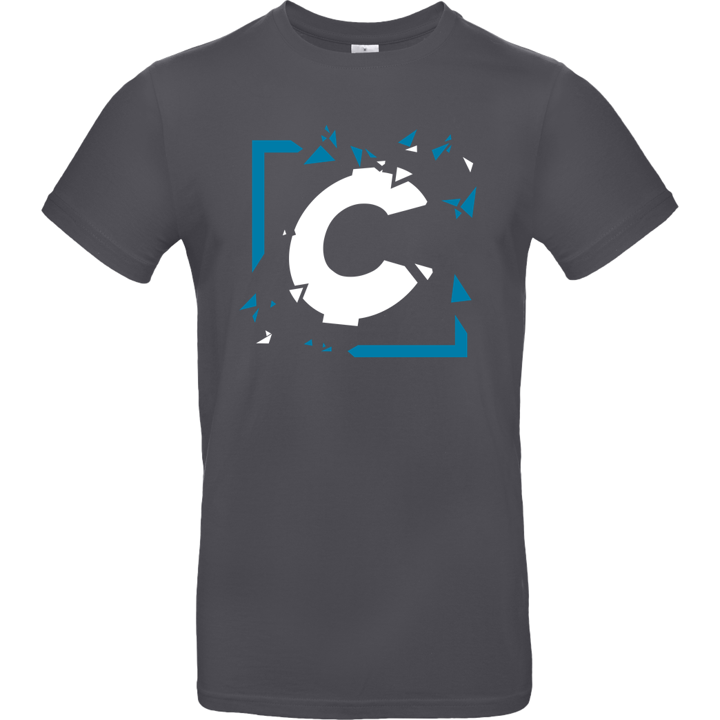 C0rnyyy C0rnyyy - Shattered Logo T-Shirt B&C EXACT 190 - Dark Grey