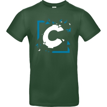 C0rnyyy C0rnyyy - Shattered Logo T-Shirt B&C EXACT 190 -  Bottle Green