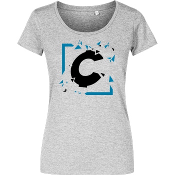 C0rnyyy C0rnyyy - Shattered Logo T-Shirt Girlshirt heather grey