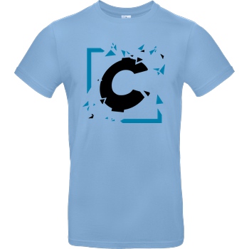 C0rnyyy C0rnyyy - Shattered Logo T-Shirt B&C EXACT 190 - Sky Blue
