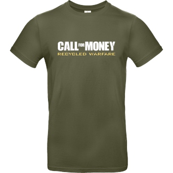 IamHaRa Call for Money T-Shirt B&C EXACT 190 - Khaki