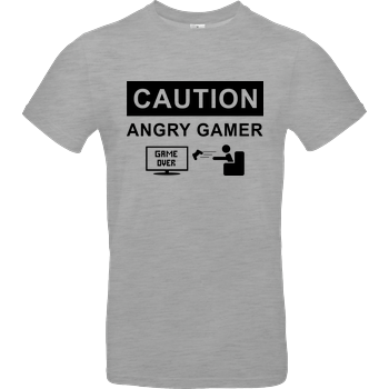 Caution! Angry Gamer B&C EXACT 190 - heather grey