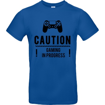 bjin94 Caution Gaming v1 T-Shirt B&C EXACT 190 - Royal Blue
