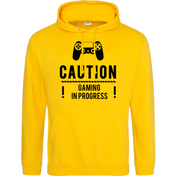 Caution Gaming v1 JH Hoodie - Gelb