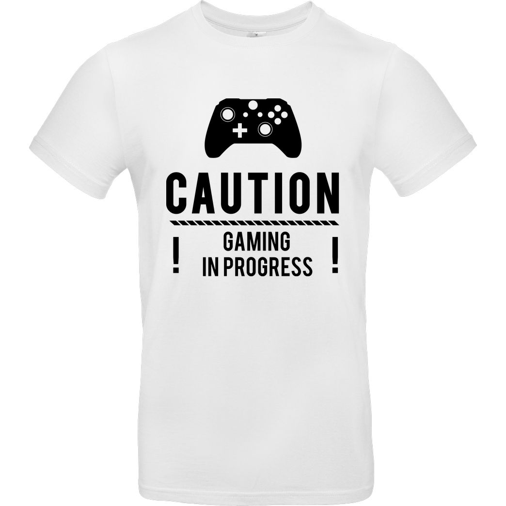 bjin94 Caution Gaming v2 T-Shirt B&C EXACT 190 -  White
