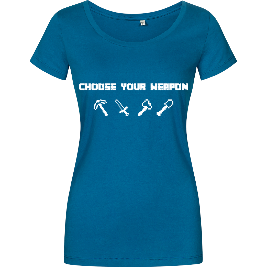 bjin94 Choose Your Weapon MC-Edition T-Shirt Girlshirt petrol
