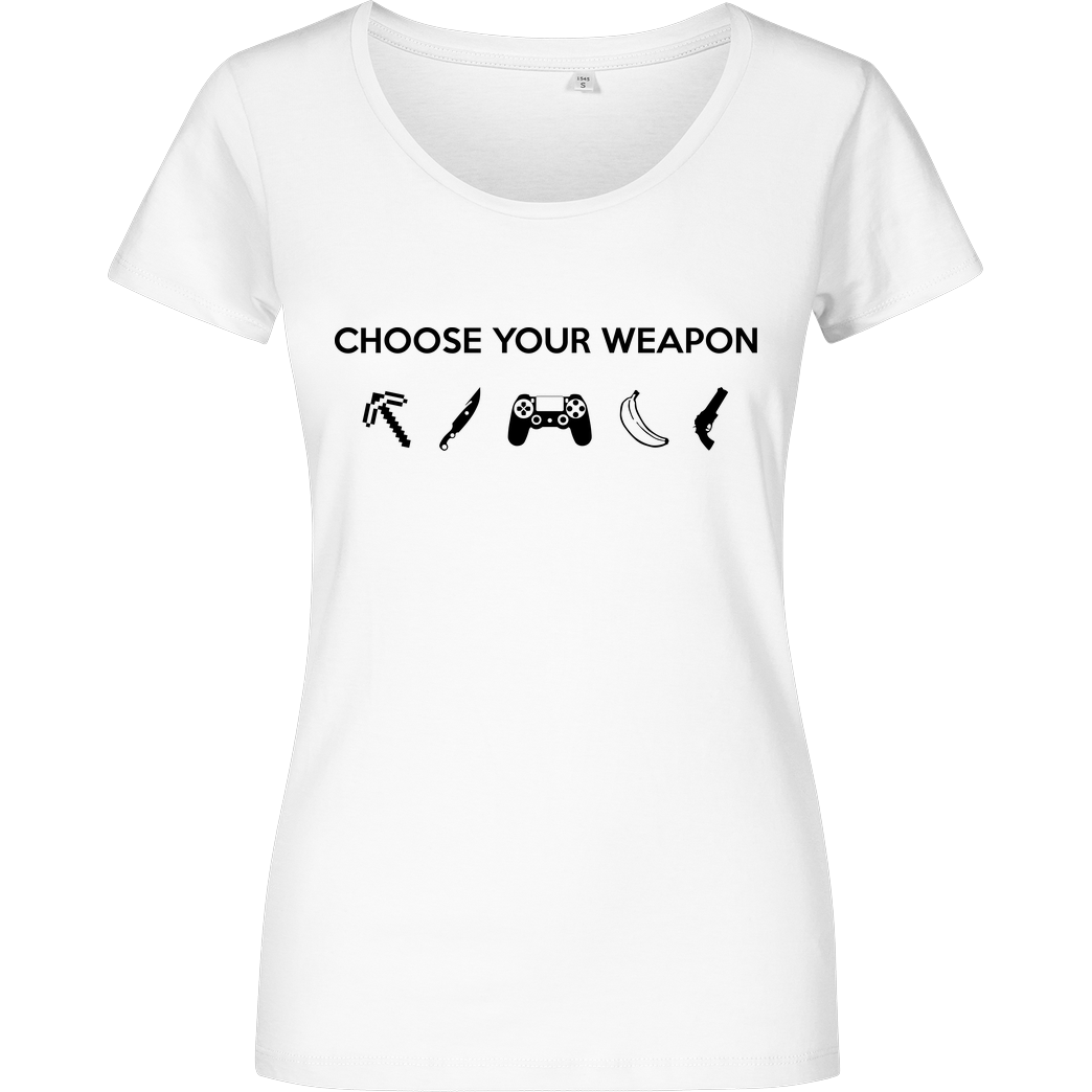bjin94 Choose Your Weapon v1 T-Shirt Girlshirt weiss