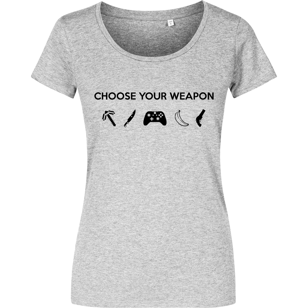 bjin94 Choose Your Weapon v2 T-Shirt Girlshirt heather grey