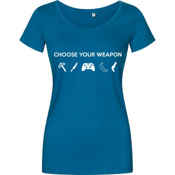 bjin94 Choose Your Weapon v2 T-Shirt Girlshirt petrol
