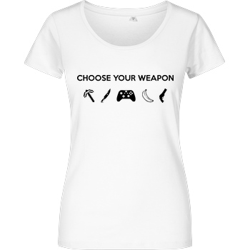 bjin94 Choose Your Weapon v2 T-Shirt Girlshirt weiss