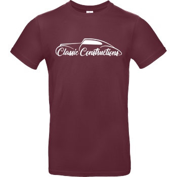 Classic Constructions Classic Constructions - Logo T-Shirt B&C EXACT 190 - Burgundy