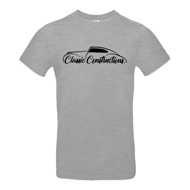 Classic Constructions - Logo - T-Shirt - B&C EXACT 190 - heather grey