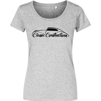 Classic Constructions - Logo Girlshirt heather grey