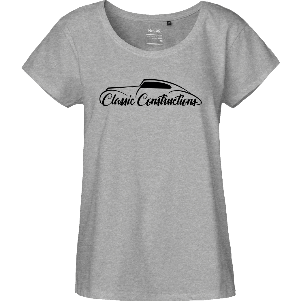 Classic Constructions Classic Constructions - Logo T-Shirt Fairtrade Loose Fit Girlie - heather grey