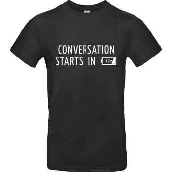 None Conversation Starts in 12% T-Shirt B&C EXACT 190 - Black