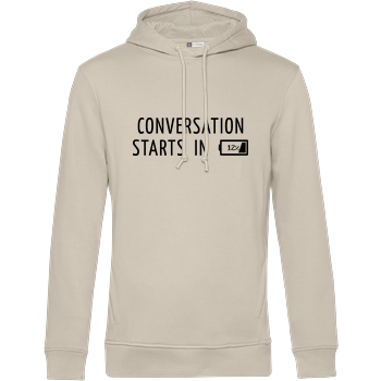 Conversation Starts in 12% B&C HOODED INSPIRE - Off-White