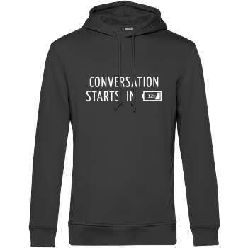 Conversation Starts in 12% B&C HOODED INSPIRE - black