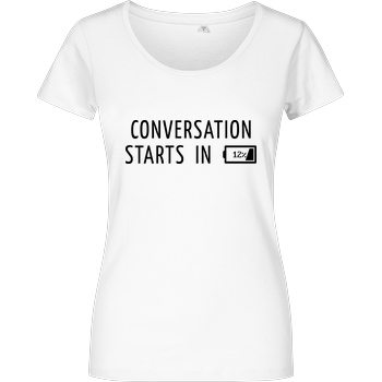 None Conversation Starts in 12% T-Shirt Girlshirt weiss