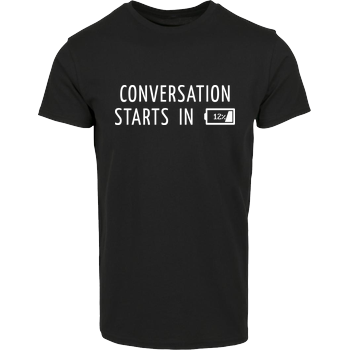 Conversation Starts in 12% House Brand T-Shirt - Black