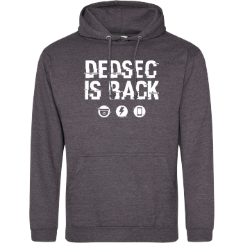 Dedsec is Back JH Hoodie - Dark heather grey