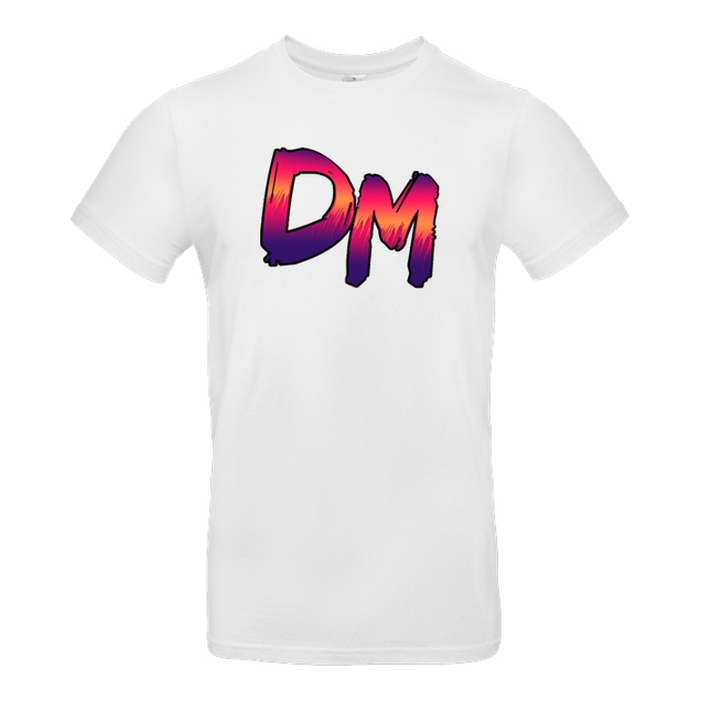 Dennome - Dennome Logo DM Rand dunkel - T-Shirt - B&C EXACT 190 -  White